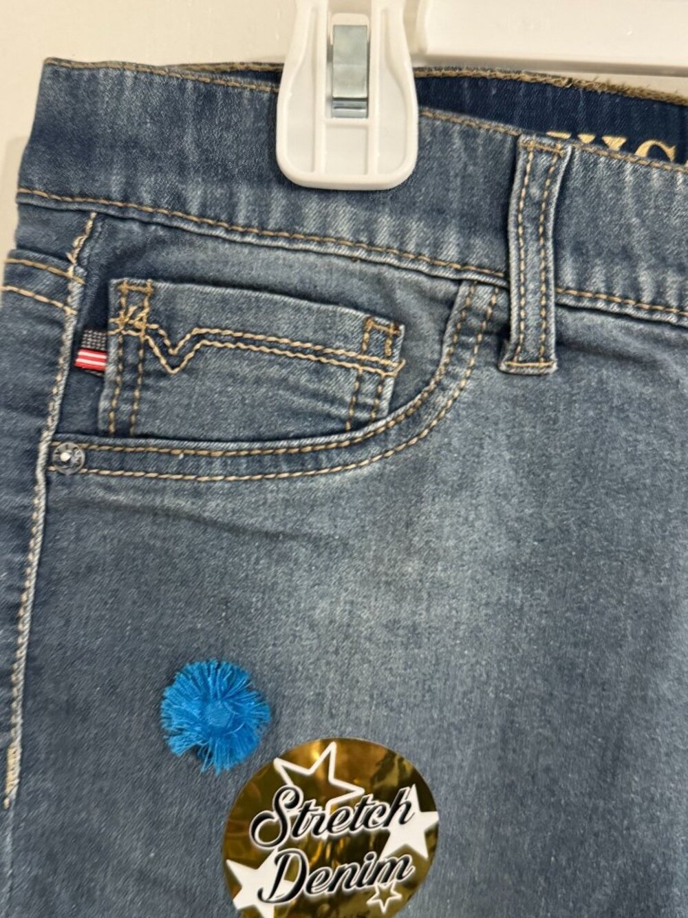 Vigoss Womens Stretch Denim Skinny Jeans With Pom-Pom Details Size 14 Medium Was - Picture 7 of 8